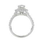 14K WHITE GOLD 1CT ROUND DIAMOND LADIES SEMI MOUNT BRIDAL SET(CENTER STONE MOUNT ROUND DIAMOND 1CT) - Image 4