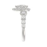 14K WHITE GOLD 1CT ROUND DIAMOND LADIES SEMI MOUNT RING(CENTER STONE MOUNT PEAR DIAMOND 1CT) - Image 5