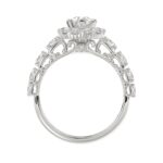 14K WHITE GOLD 1CT ROUND DIAMOND LADIES SEMI MOUNT RING(CENTER STONE MOUNT PEAR DIAMOND 1CT) - Image 6