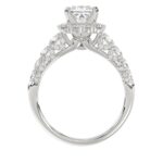 14K WHITE GOLD 1CT ROUND DIAMOND LADIES SEMI MOUNT RING(CENTER STONE MOUNT PRINCESS DIAMOND 1CT) - Image 5