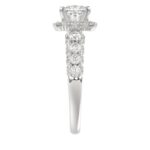 14K WHITE GOLD 1CT ROUND DIAMOND LADIES SEMI MOUNT RING(CENTER STONE MOUNT PRINCESS DIAMOND 1CT) - Image 6