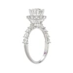 14K WHITE GOLD 1CT ROUND DIAMOND LADIES SEMI MOUNT RING(CENTER STONE MOUNT ROUND DIAMOND 1CT) - Image 2