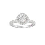 14K WHITE GOLD 1CT ROUND DIAMOND LADIES SEMI MOUNT RING(CENTER STONE MOUNT ROUND DIAMOND 1CT) - Image 3
