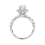 14K WHITE GOLD 1CT ROUND DIAMOND LADIES SEMI MOUNT RING(CENTER STONE MOUNT ROUND DIAMOND 1CT) - Image 4