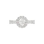 14K WHITE GOLD 1CT ROUND DIAMOND LADIES SEMI MOUNT RING(CENTER STONE MOUNT ROUND DIAMOND 1CT) - Image 6