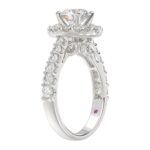 14K WHITE GOLD 1CT ROUND DIAMOND LADIES SEMI MOUNT RING(CENTER STONE MOUNT ROUND DIAMOND 1CT) - Image 2