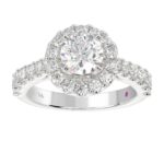 14K WHITE GOLD 1CT ROUND DIAMOND LADIES SEMI MOUNT RING(CENTER STONE MOUNT ROUND DIAMOND 1CT) - Image 3