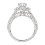 14K WHITE GOLD 1CT ROUND DIAMOND LADIES SEMI MOUNT RING(CENTER STONE MOUNT ROUND DIAMOND 1CT) - Image 4