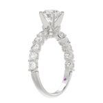 14K WHITE GOLD 1CT ROUND DIAMOND LADIES SEMI MOUNT RING(CENTER STONE MOUNT ROUND DIAMOND 1CT) - Image 2