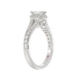 14K WHITE GOLD 1CT ROUND/BAGUETTE/EMERALD DIAMOND LADIES RING - Image 2