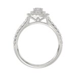 14K WHITE GOLD 1CT ROUND/BAGUETTE/PRINCESS DIAMOND LADIES BRIDAL SET(CENTER STONE PRINCESS DIAMOND 1/5CT) - Image 2