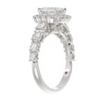 14K WHITE GOLD 1CT ROUND/EMERALD DIAMOND LADIES SEMI MOUNT RING(CENTER STONE MOUNT EMERALD DIAMOND 1CT) - Image 2