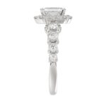 14K WHITE GOLD 1CT ROUND/EMERALD DIAMOND LADIES SEMI MOUNT RING(CENTER STONE MOUNT EMERALD DIAMOND 1CT) - Image 5