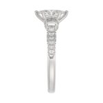 14K WHITE GOLD 1CT ROUND/MARQUISE DIAMOND LADIES RING(CENTER STONE MARQUISE DIAMOND 3/4CT) - Image 6
