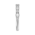 14K WHITE GOLD 1CT ROUND/OVAL DIAMOND LADIES FASHION BAND - Image 3
