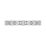 14K WHITE GOLD 1CT ROUND/OVAL DIAMOND LADIES FASHION BAND - Image 4