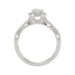 14K WHITE GOLD 1CT ROUND/PEAR DIAMOND LADIES BRIDAL SET(CENTER STONE PEAR DIAMOND 1/2CT) - Image 2