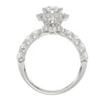 14K WHITE GOLD 1CT ROUND/PEAR DIAMOND LADIES SEMI MOUNT RING(CENTER STONE MOUNT PEAR DIAMOND 1CT - Image 2