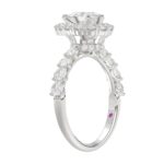 14K WHITE GOLD 1CT ROUND/PEAR DIAMOND LADIES SEMI MOUNT RING(CENTER STONE MOUNT PEAR DIAMOND 1CT - Image 3