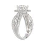 14K WHITE GOLD 1CT ROUND/PRINCESS DIAMOND LADIES RING(CENTER STONE MOUNT PRINCESS DIAMOND 1CT) - Image 2