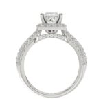 14K WHITE GOLD 1CT ROUND/PRINCESS DIAMOND LADIES RING(CENTER STONE MOUNT PRINCESS DIAMOND 1CT) - Image 4
