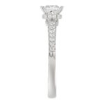 14K WHITE GOLD 1CT ROUND/PRINCESS DIAMOND LADIES RING(CENTER STONE PRINCESS DIAMOND 3/4CT) - Image 5