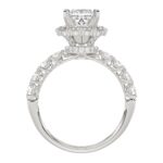 14K WHITE GOLD 1CT ROUND/PRINCESS DIAMOND LADIES SEMI MOUNT RING(CENTER STONE MOUNT PRINCESS DIAMOND 1CT) - Image 4