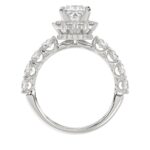 14K WHITE GOLD 1CT ROUND/PRINCESS DIAMOND LADIES SEMI MOUNT RING(CENTER STONE MOUNT PRINCESS DIAMOND 1CT) - Image 4