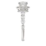 14K WHITE GOLD 1CT ROUND/PRINCESS DIAMOND LADIES SEMI MOUNT RING(CENTER STONE MOUNT PRINCESS DIAMOND 1CT) - Image 5