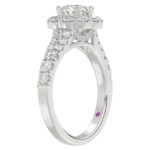 14K WHITE GOLD 3 3/4CT ROUND DIAMOND LADIES SEMI MOUNT BRIDAL SET(CENTER STONE MOUNT ROUND DIAMOND 1CT) - Image 3