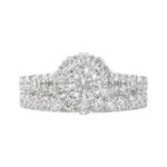 14K WHITE GOLD 3 3/4CT ROUND DIAMOND LADIES SEMI MOUNT BRIDAL SET(CENTER STONE MOUNT ROUND DIAMOND 1CT) - Image 7