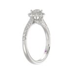 14K WHITE GOLD 3/4CT ROUND DIAMOND LADIES RING( CENTER STONE ROUND DIAMOND 1/3CT) - Image 2
