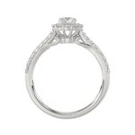 14K WHITE GOLD 3/4CT ROUND DIAMOND LADIES RING( CENTER STONE ROUND DIAMOND 1/3CT) - Image 4