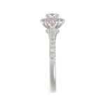 14K WHITE GOLD 3/4CT ROUND DIAMOND LADIES RING( CENTER STONE ROUND DIAMOND 1/3CT) - Image 5