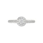 14K WHITE GOLD 3/4CT ROUND DIAMOND LADIES RING( CENTER STONE ROUND DIAMOND 1/3CT) - Image 6
