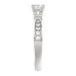 14K WHITE GOLD 3/4CT ROUND DIAMOND LADIES RING( CENTER STONE ROUND DIAMOND 3/8CT) - Image 5