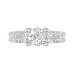 14K WHITE GOLD 3/4CT ROUND DIAMOND LADIES RING(CENTER STONE MOUNT ROUND DIAMOND 1CT) - Image 6