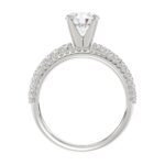 14K WHITE GOLD 3/4CT ROUND DIAMOND LADIES SEMI MOUNT BRIDAL SET(CENTER STONE MOUNT ROUND DIAMOND 1CT) - Image 4