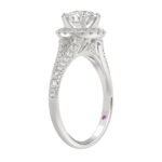 14K WHITE GOLD 3/4CT ROUND DIAMOND LADIES SEMI MOUNT BRIDAL SET(CENTER STONE MOUNT ROUND DIAMOND 1CT) - Image 2