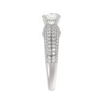 14K WHITE GOLD 3/4CT ROUND DIAMOND LADIES SEMI MOUNT RING(CENTER STONE MOUNT ROUND DIAMOND 1CT) - Image 5