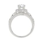 14K WHITE GOLD 3/4CT ROUND DIAMOND LADIES SEMI MOUNT RING(CENTER STONE MOUNT ROUND DIAMOND 1CT) - Image 4