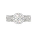 14K WHITE GOLD 3/4CT ROUND DIAMOND LADIES SEMI MOUNT RING(CENTER STONE MOUNT ROUND DIAMOND 1CT) - Image 6