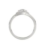 14K WHITE GOLD 5/8CT ROUND DIAMOND LADIES FASHION RING - Image 2