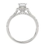 14K WHITE GOLD 5/8CT ROUND/PRINCESS DIAMOND LADIES RING(CENTER STONE MOUNT EMERALD DIAMOND 1CT) - Image 4
