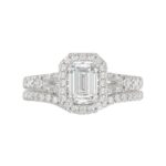 14K WHITE GOLD 5/8CT ROUND/PRINCESS DIAMOND LADIES RING(CENTER STONE MOUNT EMERALD DIAMOND 1CT) - Image 6