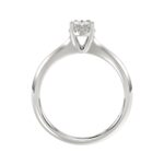 14K WHITE GOLD 7/8CT ROUND/OVAL DIAMOND LADIES RING(CENTER STONE OVAL DIAMOND 3/4CT) - Image 4