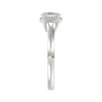 14K WHITE GOLD 7/8CT ROUND/OVAL DIAMOND LADIES RING(CENTER STONE OVAL DIAMOND 3/4CT) - Image 5
