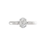 14K WHITE GOLD 7/8CT ROUND/OVAL DIAMOND LADIES RING(CENTER STONE OVAL DIAMOND 3/4CT) - Image 6