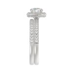14K WHITE GOLD1 1/3CT ROUND DIAMOND LADIES BRIDAL SET(CENTER STONE ROUND DIAMOND 3/4CT) - Image 5