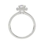 14K WHITE GOLD1 1/3CT ROUND DIAMOND LADIES BRIDAL SET(CENTER STONE ROUND DIAMOND 3/4CT) - Image 6